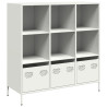 Aparador alto 101.5x39x103.5 cm aço branco 2