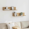 Estantes de pared 2 uds madera roble artisan 75x16.5x16.5 cm 3