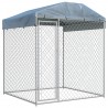 Perrera de exterior con toldo 193x193x225 cm 1