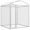 Perrera de exterior con toldo 193x193x225 cm 2