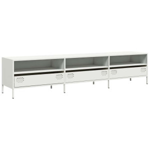 Mueble para TV acero laminado en frío blanco 202x39x43.5 cm H