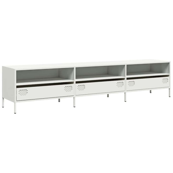 Mueble para TV acero laminado en frío blanco 202x39x43.5 cm M 2