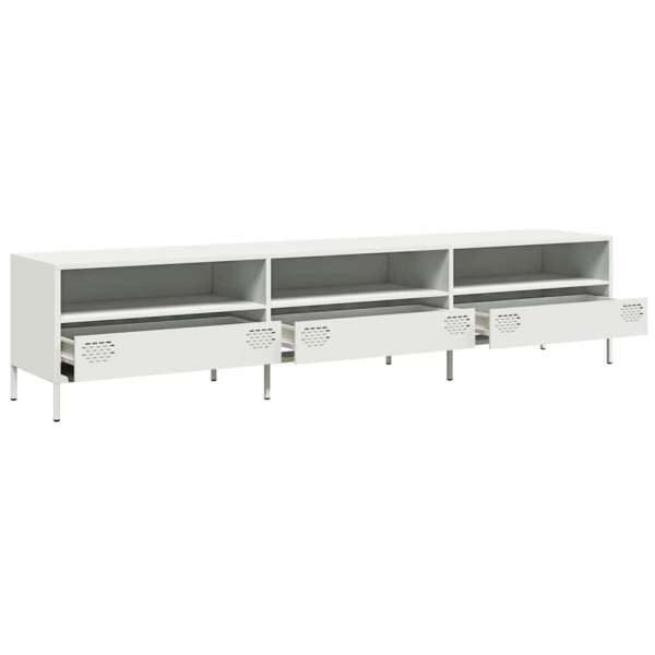 Mueble para TV acero laminado en frío blanco 202x39x43.5 cm M 5