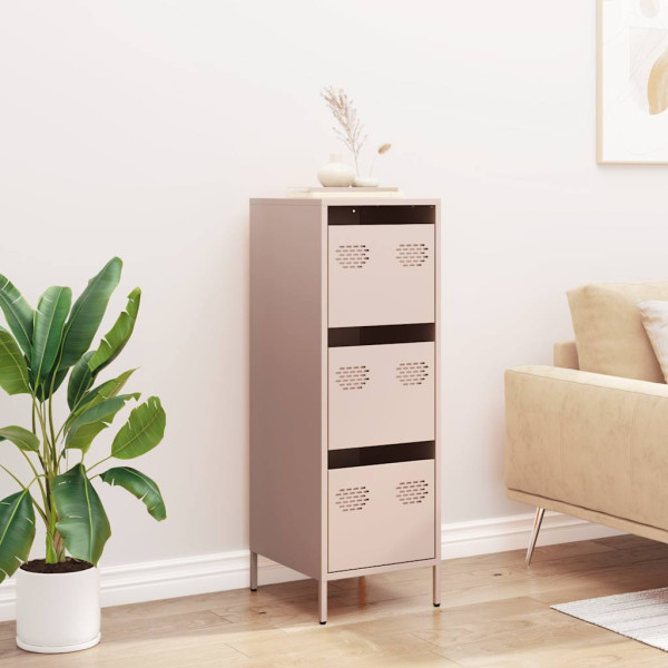 Aparador de acero rosa 39x35x103.5 cm M 3