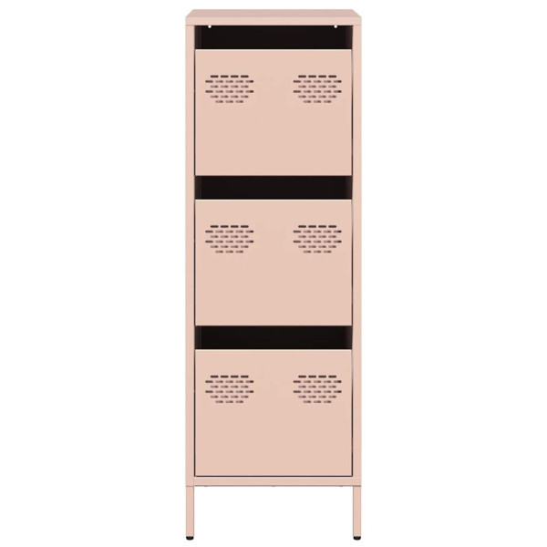 Aparador de acero rosa 39x35x103.5 cm M 5