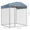 Perrera de exterior con toldo 193x193x225 cm 5