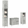 Set muebles de baño 2 piezas madera contrachapada gris hormigón 1
