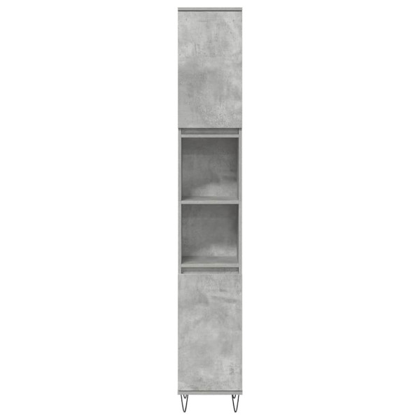 Set muebles de baño 2 piezas madera contrachapada gris hormigón M 5