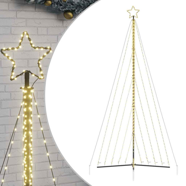 Luces para árbol de Navidad 570 LEDs blanco cálido 399 cm M 2