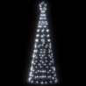 Árbol de Navidad cono de luz 200 LEDs blanco frío 182 cm 1