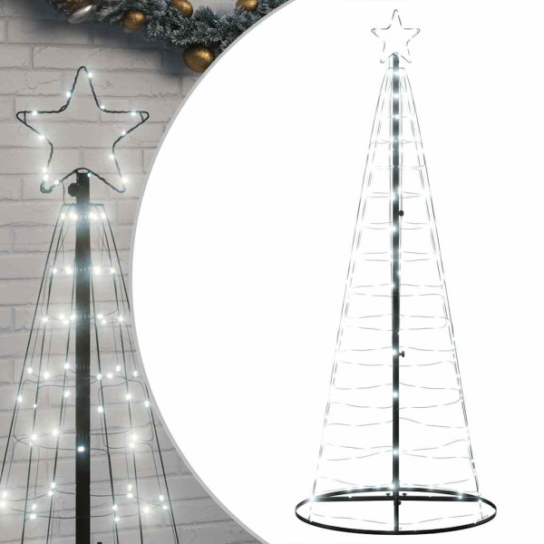LED Árvore de Natal 200 LEDs Branco Frio 182 cm M 2