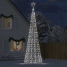 Árbol de Navidad cono con estacas 1534 LEDs blanco frío 500 cm 3