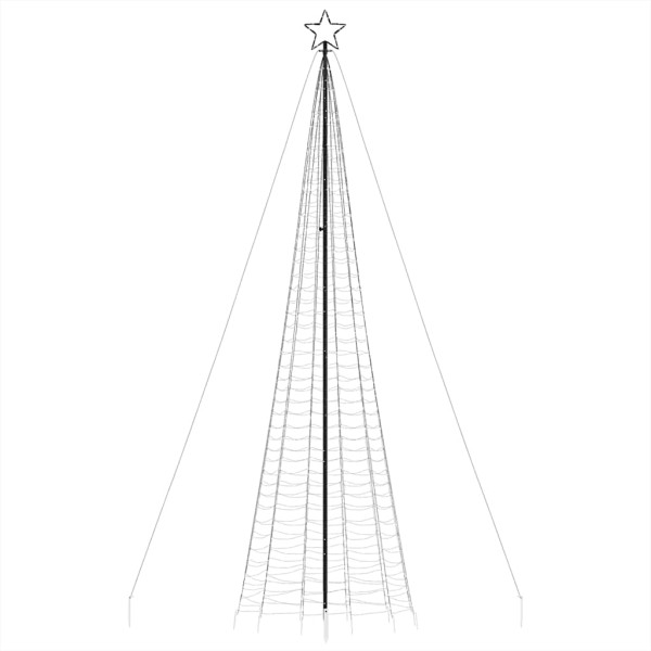 Cone de árvore de Natal com estacas 1534 LEDs brancos frios 500 cm M 5