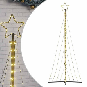 LED Árvore de Natal 447 LEDs Branco Quente 249 cm H
