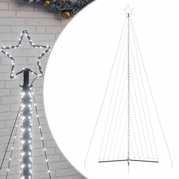 Luces para árbol de Navidad 789 LEDs blanco frío 476 cm M 2