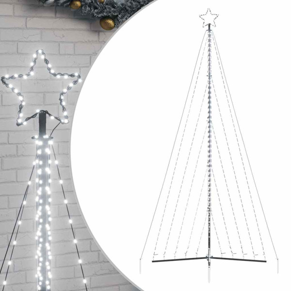 Luces para árbol de Navidad 570 LEDs blanco frío 399 cm M 2
