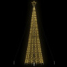 Árvore de cone de Natal com estacas 1534 LEDs brancos quentes 500cm 1