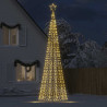 Árvore de cone de Natal com estacas 1534 LEDs brancos quentes 500cm 3