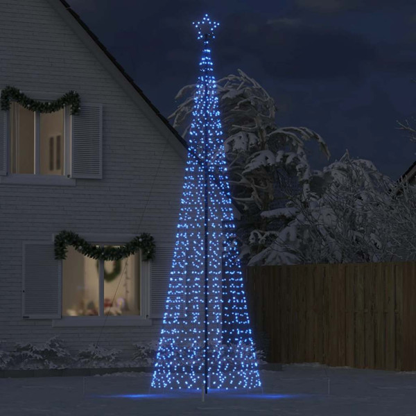 Árbol de Navidad cono con estacas 1534 LEDs azul 500 cm M 3
