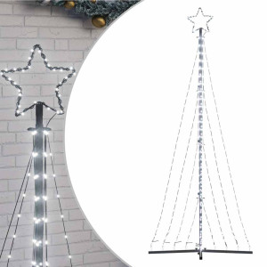 Luzes de árvore de Natal 447 LEDs brancos frios 249 cm H