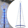 Árbol de Navidad cono de luz 200 LEDs azul 182 cm 2