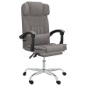 Silla de oficina reclinable con masaje tela gris taupé 2