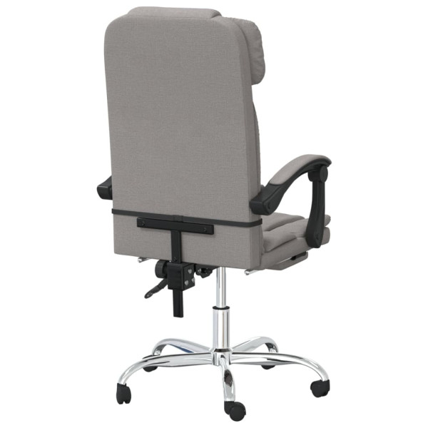 Silla de oficina reclinable con masaje tela gris taupé M 5