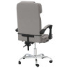 Silla de oficina reclinable con masaje tela gris taupé 5
