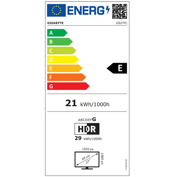 Monitor curvo gaming gigabyte gs27fc 27pulgadas fhd 180hz M 7