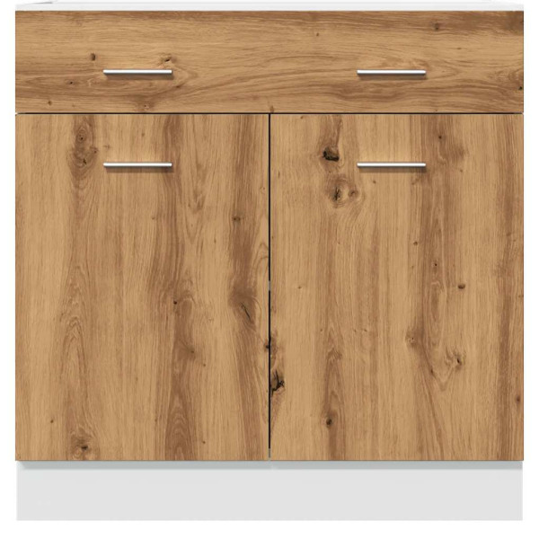 Armario inferior cajón madera roble artisan 80x46x81.5 cm M 4