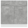 Armario inferior cajón contrachapada gris hormigón 80x46x81.5cm 4