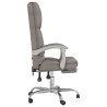 Silla de oficina reclinable con masaje tela gris taupé 4