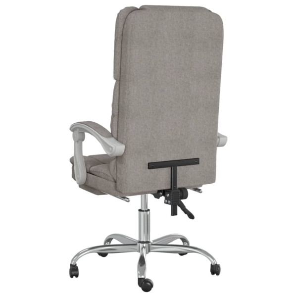 Silla de oficina reclinable con masaje tela gris taupé M 5