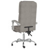 Silla de oficina reclinable con masaje tela gris taupé 5