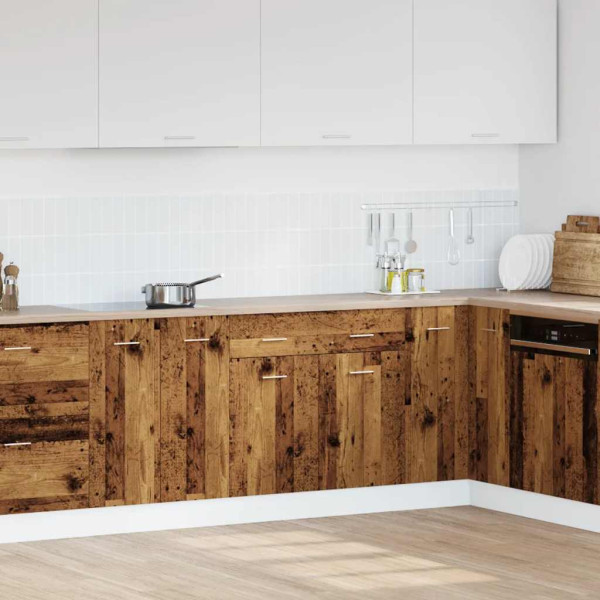 Armario inferior cajón madera envejecida 80x46x81.5 cm M 3