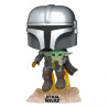 Funko pop star wars the mandalorian mandalorian volando con jet & baby yoda 50959 2