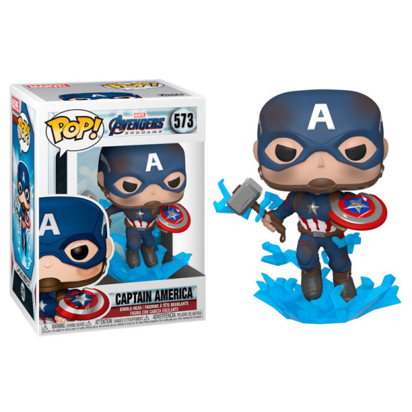 Funko pop marvel los vengadores endgame capitan america con escudo roto & mjolnir 45137 M 2