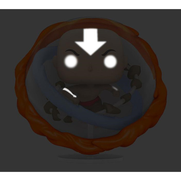 Funko pop animação avatar o último airbender a lenda de aang todos os elementos brilham no brilho escuro no edi escuro M 3
