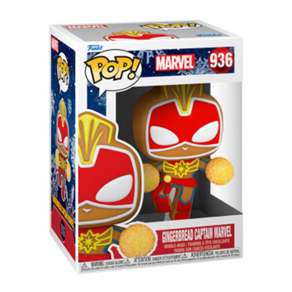 Funko pop marvel christmas jengibre capitãona maravilha 50661 M 3