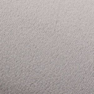 Taburete de terciopelo gris claro y dorado H