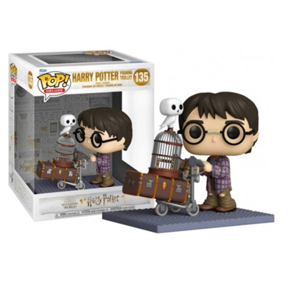 Funko pop deluxe harry potter harry empujando el carro con hedwig 57360 M 2