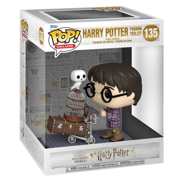 Funko pop deluxe harry potter harry empurrando o carro com hedwig 57360 M 3