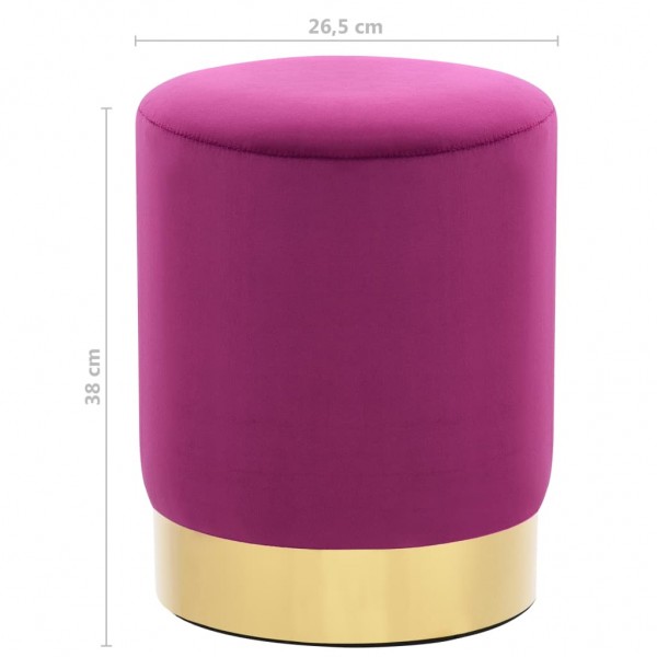 Banco 28 x 36 cm veludo roxo e dourado M 4