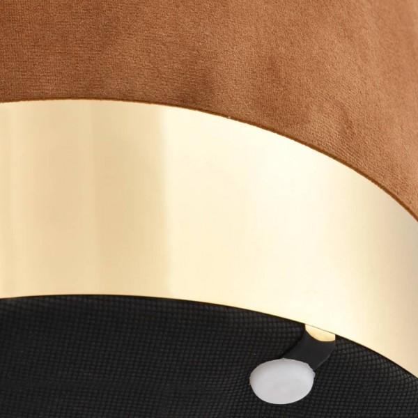 Banco 28 x 36 cm veludo castanho e dourado M 3