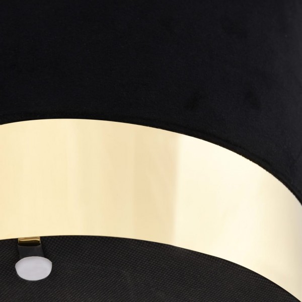 Banco 28 x 36 cm veludo preto e dourado M 3