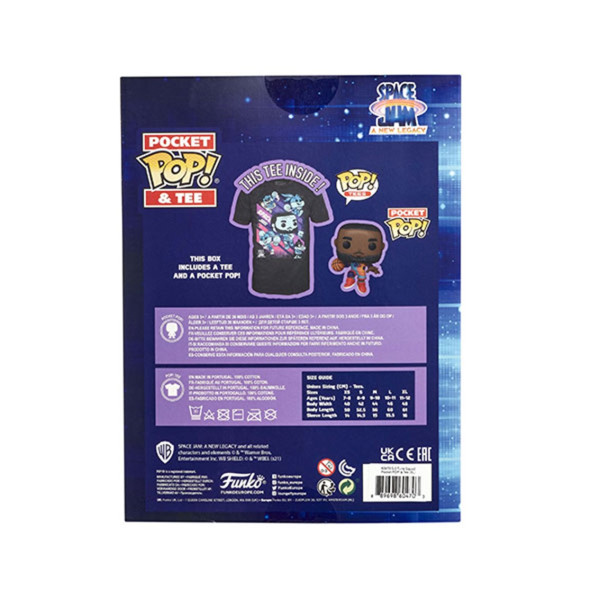 Pop & tee espaço jam looney tunes funko lebron james + T-shirt pack 10 unidades todos os tamanhos M 3