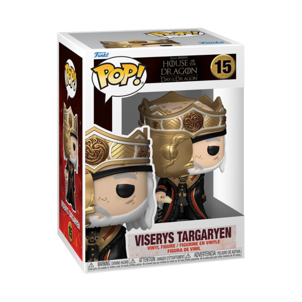 Funko pop dragão casa viserys com máscara 76474 M 2