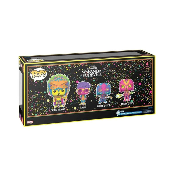 Funko pop marvel black panther wakanda forever pack de 4 M 2