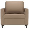 Sillón cuero sintético color capuchino 60 cm 3