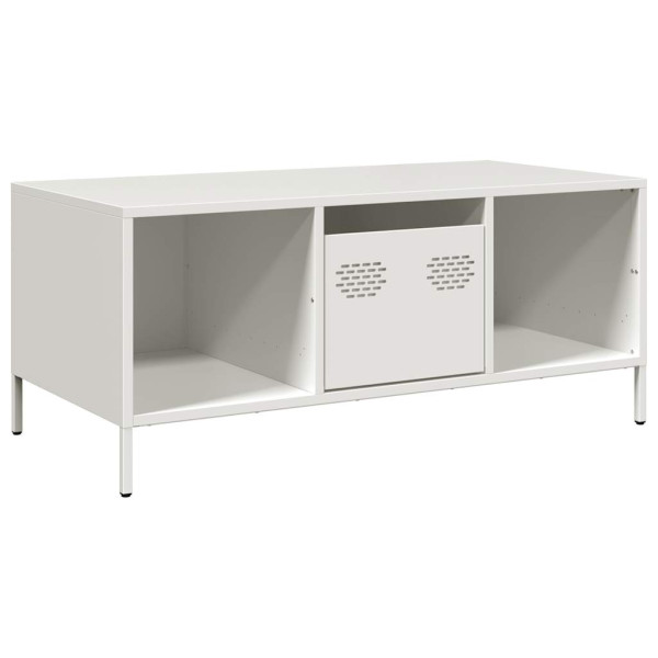 Mesa de centro 101.5x50x43.5 cm aço laminado a frio branco M 2
